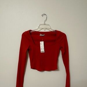 NWT Urban Outfitters long sleeve orange shirt size S